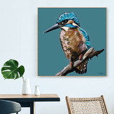 The Native Collection Blue Kingfisher I Canvas Wall Art