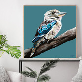 The Native Collection Blue Kingfisher II Canvas Wall Art