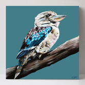 The Native Collection Blue Kingfisher II Canvas Wall Art