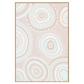 The Native Collection Beige Dancing Bora Rings Canvas Wall Art