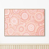 The Native Collection Gathering Bora Rings Among the Peachy Hills Canvas Wall Art