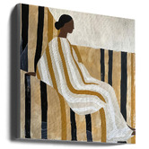 The Native Collection Lady in Stripes Canvas Wall Art