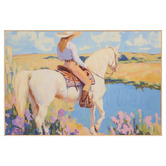The Native Collection Cowgirl with Horse Canvas Wall Art