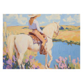 The Native Collection Cowgirl with Horse Canvas Wall Art