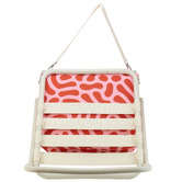 Annabel Trends Red Squiggle Foldable Beach Chair