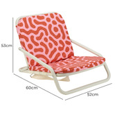 Annabel Trends Red Squiggle Foldable Beach Chair