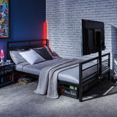 X Rocker Basecamp Gaming Double Bed with TV Mount