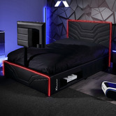X Rocker Oracle Neo Fibre LED Single Gaming Bed with TV Mount