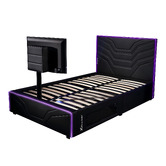 X Rocker Oracle Neo Fibre LED Single Gaming Bed with TV Mount