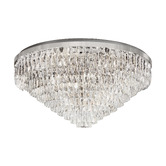 Eglo Valparaiso Steel &amp; Glass Flush Mount Ceiling Light