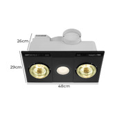 Eglo Heatflow 275W Bathroom Heater with Exhaust Fan