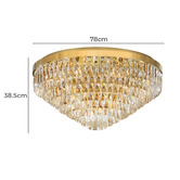 Eglo Valparaiso Steel &amp; Glass Flush Mount Ceiling Light
