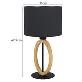 Eglo Basildon Rubberwood Table Lamp