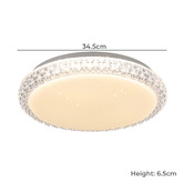 Eglo Delilah Round Crystal Look LED Oyster Light