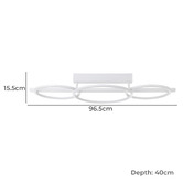 Eglo Lanacera LED Semi Flush Ceiling Light