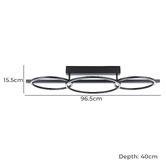 Eglo Lanacera LED Semi Flush Ceiling Light