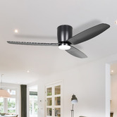 Eglo Seacliff 112cm DC Low Profile Ceiling Fan with LED Light