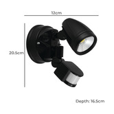 Eglo Chopper 1 Light 15W LED Outdoor Sensor Spotlight