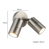 Eglo Fremantle Stainless Steel Outdoor Wall Spotlight