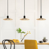 Eglo Mayazes 3 Light Rubberwood Pendant
