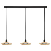 Eglo Mayazes 3 Light Rubberwood Pendant