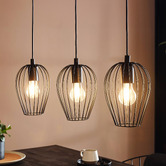 Eglo Newtown Linear Steel 3 Light Pendant