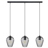 Eglo Newtown Linear Steel 3 Light Pendant