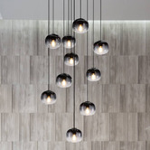 Eglo Oilella Glass 10 Light Cluster Pendant
