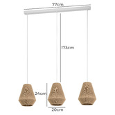 Eglo Alderney Steel 3 Light Pendant