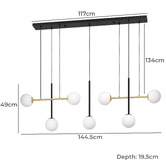 Eglo Paz Steel 7 Light Pendant