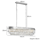 Eglo Valparaiso Cut Glass 115cm Linear Chandelier