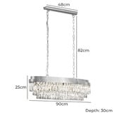 Eglo Valparaiso Cut Glass 90cm Chandelier