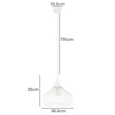 Eglo Staverton Teardrop Steel Pendant Light