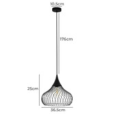 Eglo Staverton Teardrop Steel Pendant Light