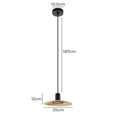 Eglo Mayazes Rubberwood Pendant Light