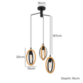 Eglo Basildon Steel 3 Light Cluster Pendant