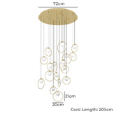 Eglo Round Portocolom 17 Light LED Pendant