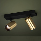 Eglo Cumaribo Steel 2 Lamp Bar Spotlight