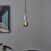 Eglo Quasar E27 Golf Ball 4W Black Dimmable 13.7cm LED Filament Bulb