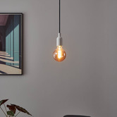 Eglo Quasar E27 Golf Ball 4W Black Dimmable 13.7cm LED Filament Bulb