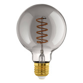 Eglo Quasar E27 Golf Ball 4W Black Dimmable 13.7cm LED Filament Bulb