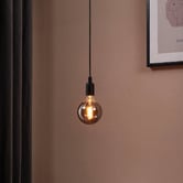 Eglo Quasar E27 Golf Ball 4W Black Dimmable 17 cm LED Filament Bulb