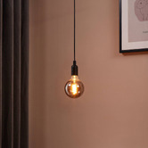 Eglo Quasar E27 Golf Ball 4W Black Dimmable 17 cm LED Filament Bulb