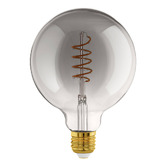 Eglo Quasar E27 Golf Ball 4W Black Dimmable 17 cm LED Filament Bulb