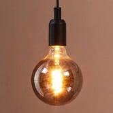 Eglo Quasar E27 Golf Ball 4W Black Dimmable 17 cm LED Filament Bulb