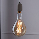 Eglo Radiance E27 Drop 8W Amber 32cm Dimmable LED Filament Bulb