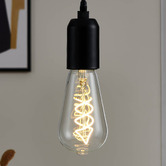 Eglo Glintz E27 Drop ST64 7.3W LED Spiral Filament Bulb