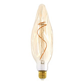 Eglo Flame E27 Candle 4W Amber 25.5cm Dimmable LED Filament Bulb
