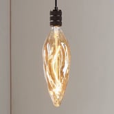 Eglo Flame E27 Candle 4W Amber 34.5cm Dimmable LED Filament Bulb