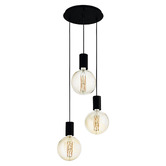 Eglo Pozueta Steel 3 Light Pendant